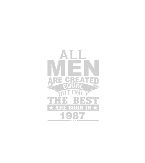 All men are created - 1987 model negru pe tricou