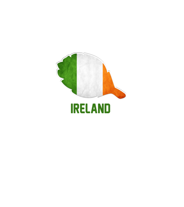 Steag irlandez model alb pe tricou