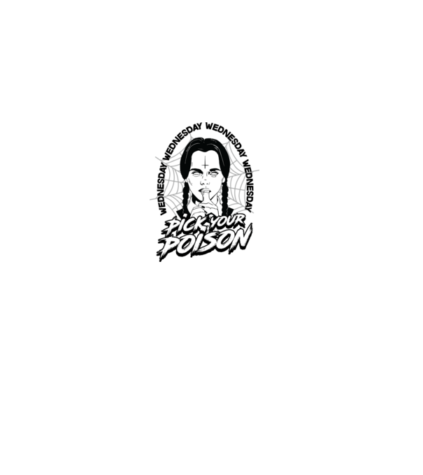 WEDNESDAY Pick your poison model roz deschis pe tricou