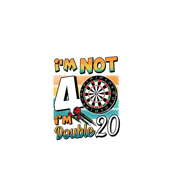 Darts Birthday 40 years old model negru pe tricou