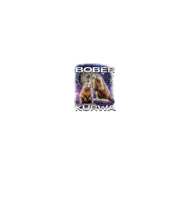 Bóber Kurwa universe model negru pe tricou