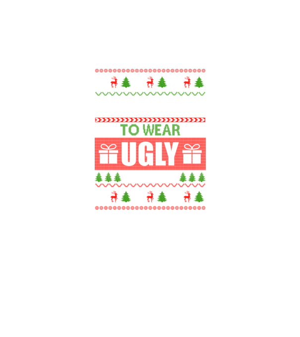 Too Cute for ugly sweater model negru pe tricou