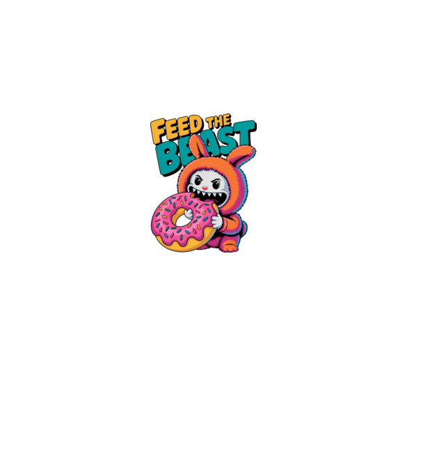Feed the beast model roz deschis pe tricou