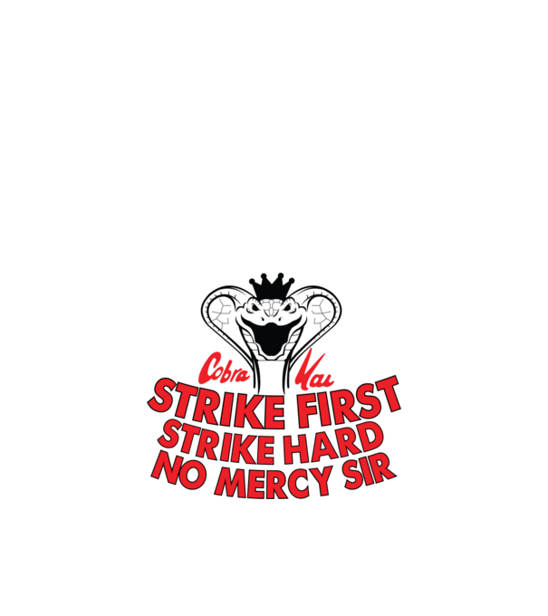 Strike first strike hard logo model alb pe tricou