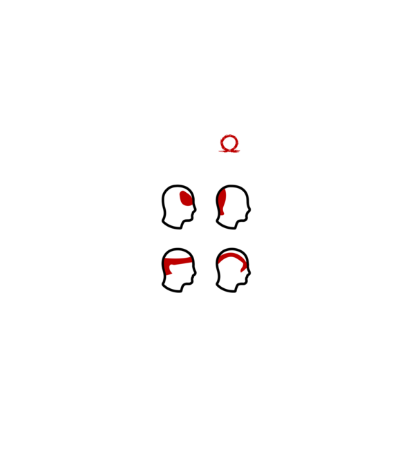 Type of Headaches - God of War model negru pe tricou