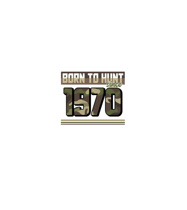 Born to hunt since 1970 model albastru jeanși pe tricou