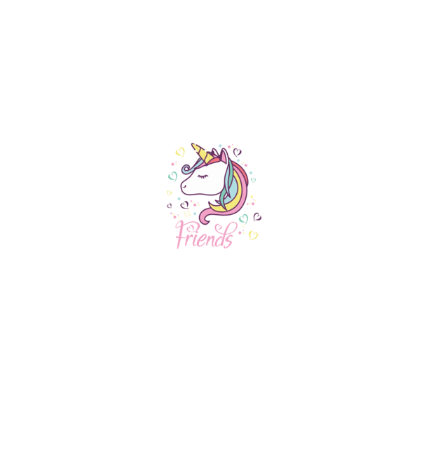 Unicorn Friend model negru pe tricou