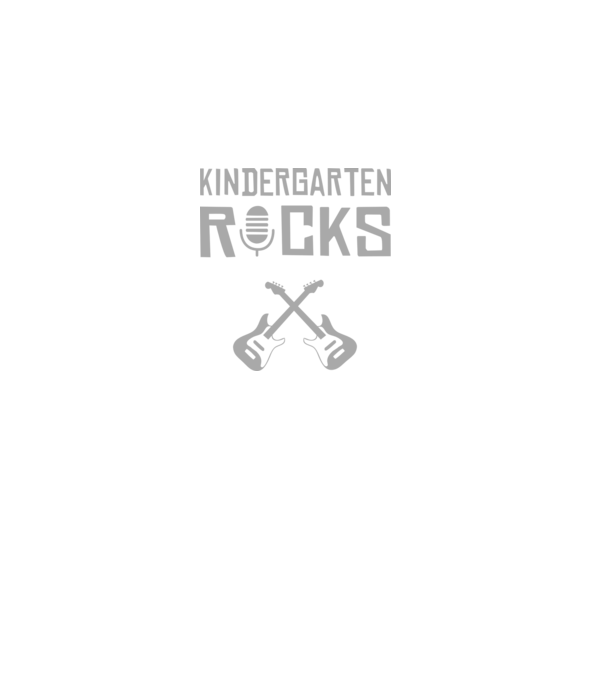 Kindergarten rocks model negru pe tricou