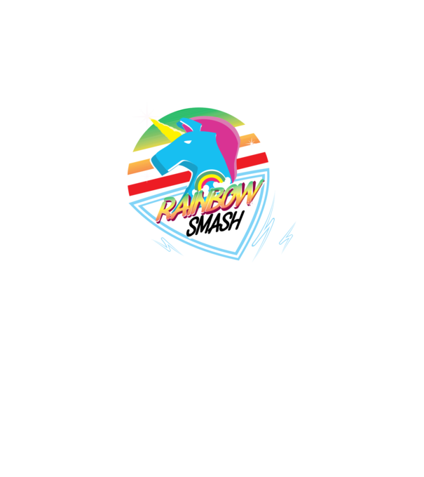 Rainbow smash model negru pe tricou