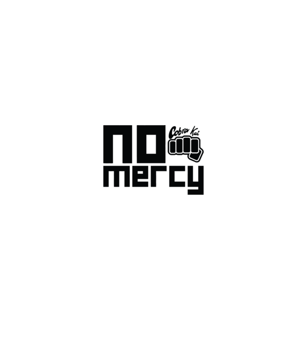 No mercy cobra kai model alb/roșu pe tricou