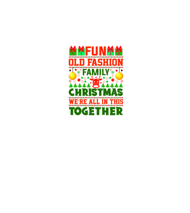 fun old fashion family christmas model negru pe tricou