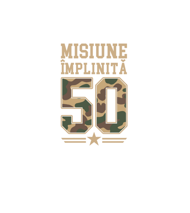 Misiune împlinită 50 model turcoaz pe tricou