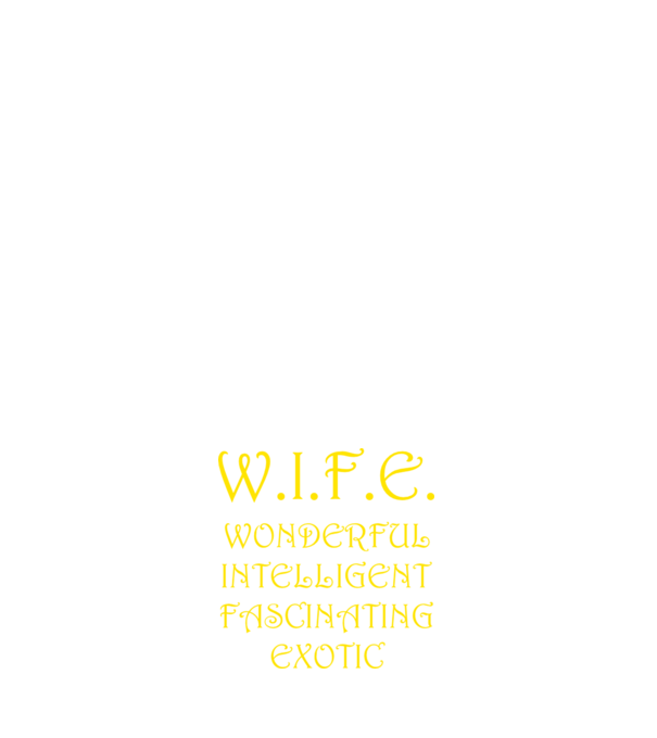 W.I.F.E. model albastru închis pe tricou