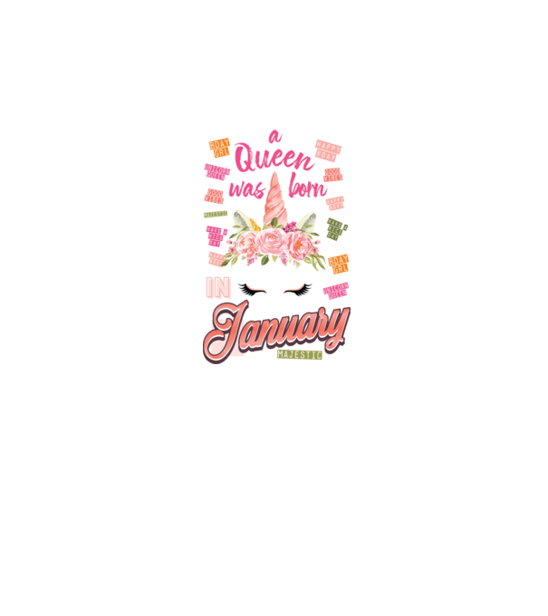 A queen was born in JANUÁR model alb pe tricou