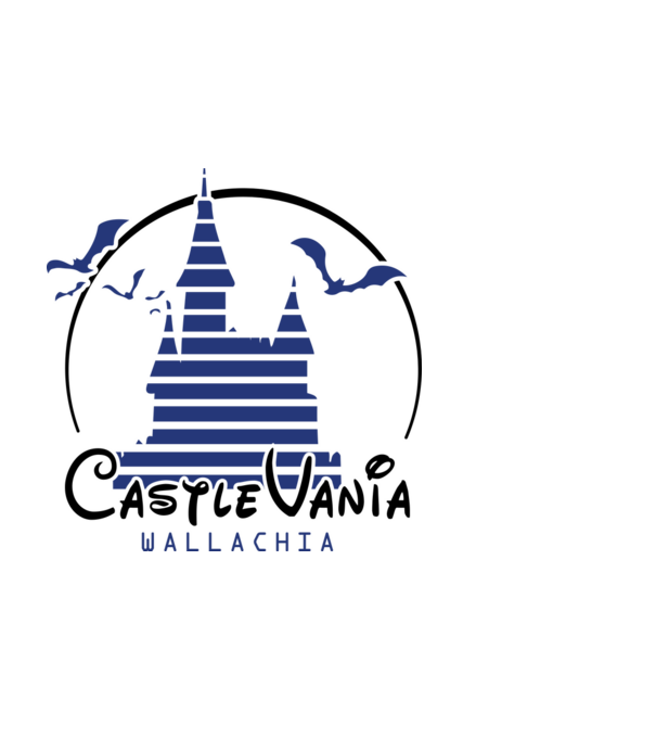 România CastleVania model negru pe tricou