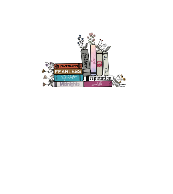 Eras tour books color 2 model alb pe tricou