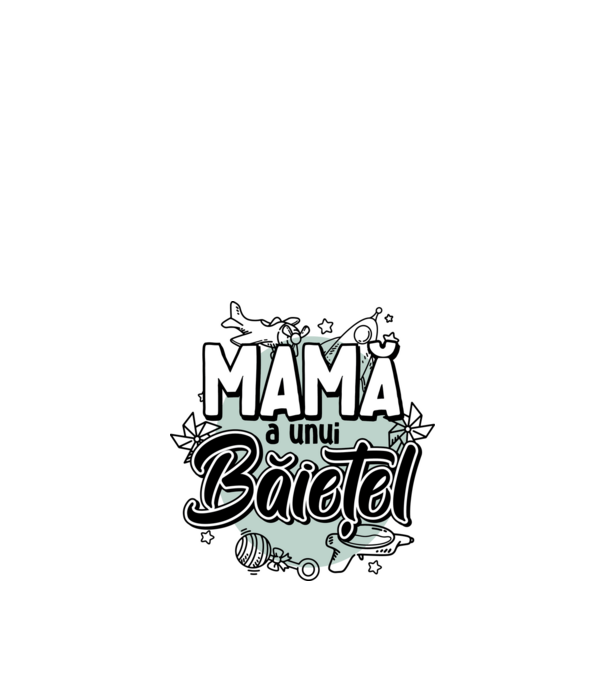 Mamă a unui băiețel model alb pe tricou