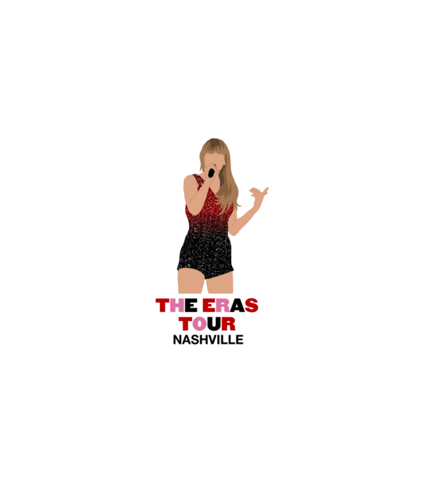 Taylor Swift The Eras Tour Nashville model alb pe tricou