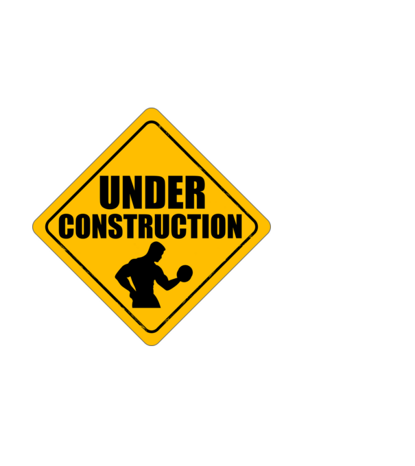 Under Construction model negru pe tricou