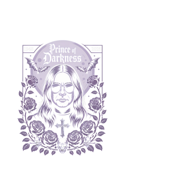 Prince of Darkness model alb pe tricou