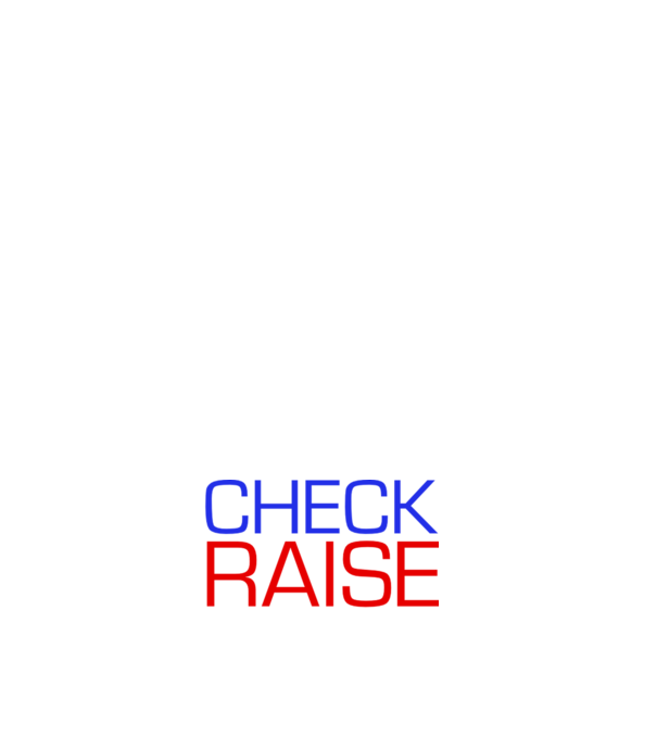 Check Raise model negru pe tricou