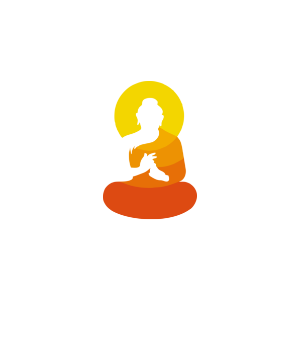 Călugăr meditator model negru pe tricou