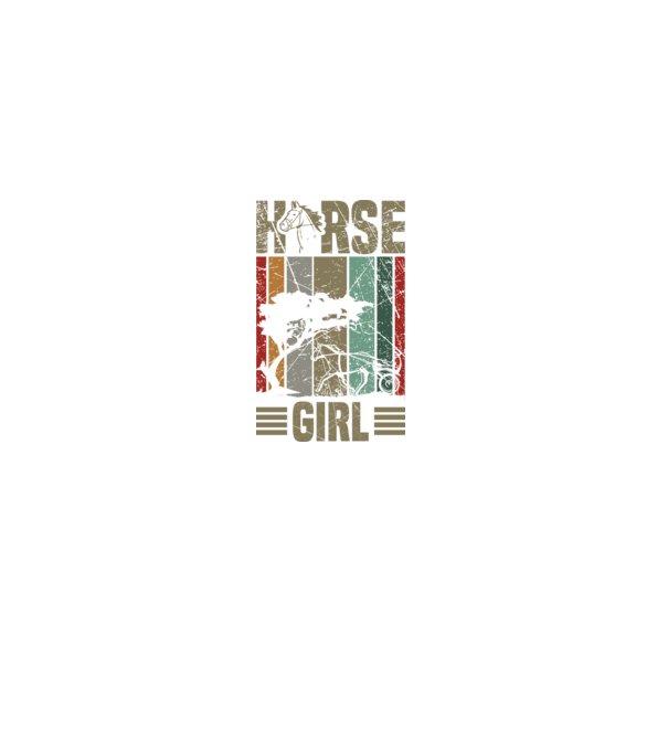 Horse girl model negru pe tricou