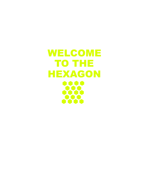 Welcome to the hexagon model roșu pe tricou