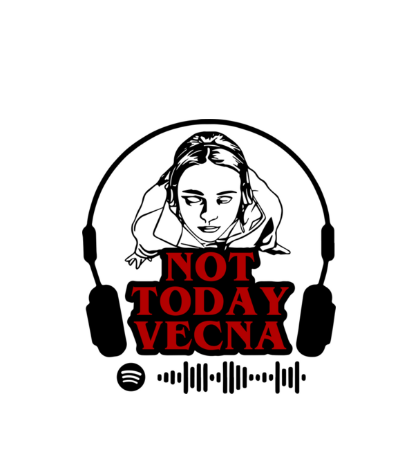not today vecna model alb pe tricou