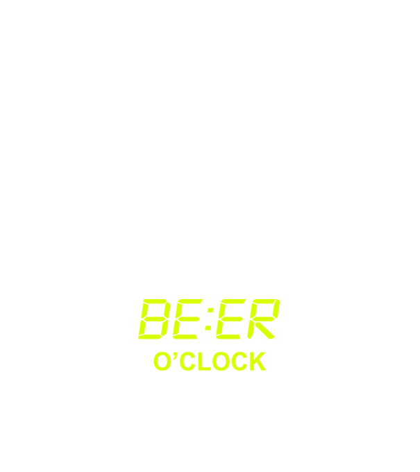 'Beer o'' clock' model alb pe tricou