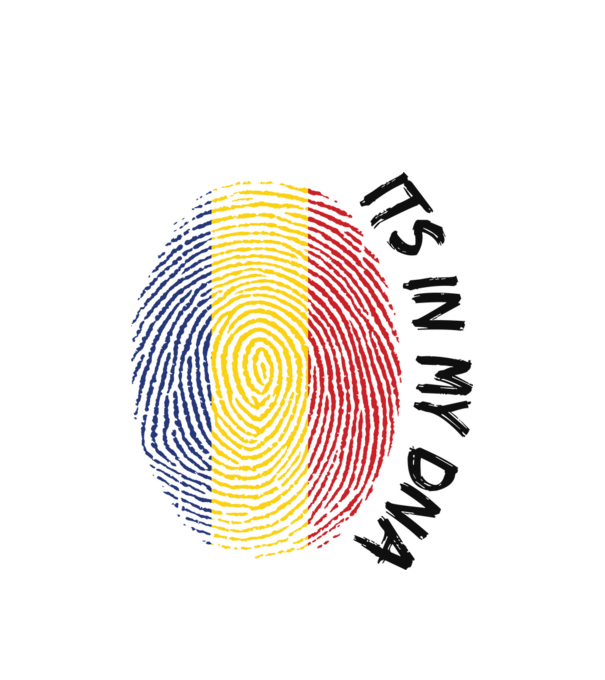 România fingerprint model alb pe tricou