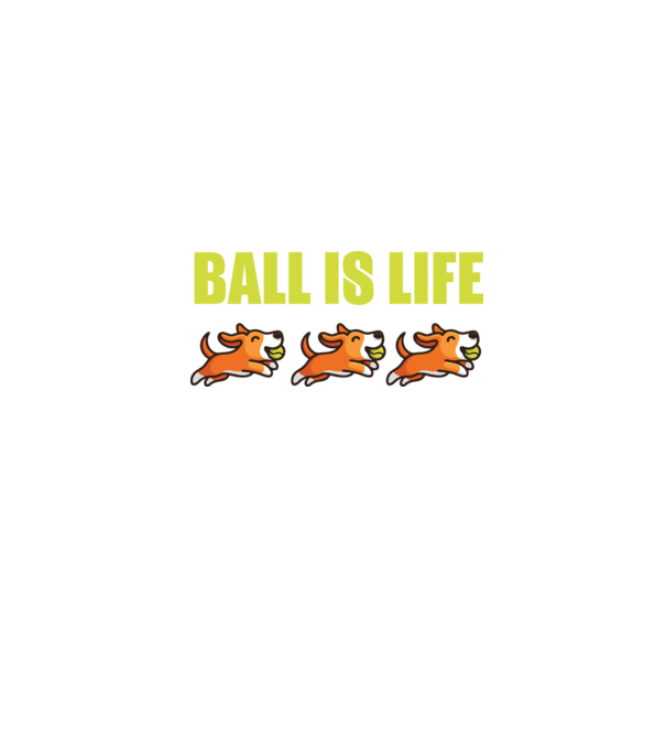 Ball is life model negru pe tricou
