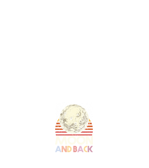 Retro vintage love you to the moon and back MOON model negru pe tricou