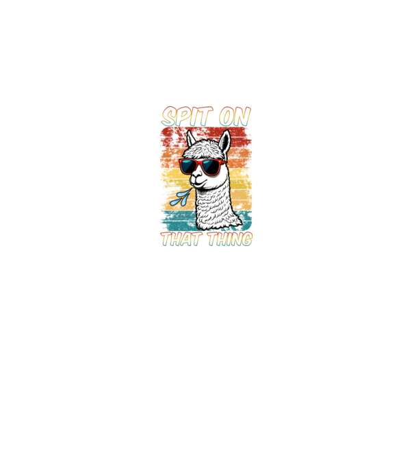 Spit on that thing llama rainbow Hawk Tuah model negru pe tricou