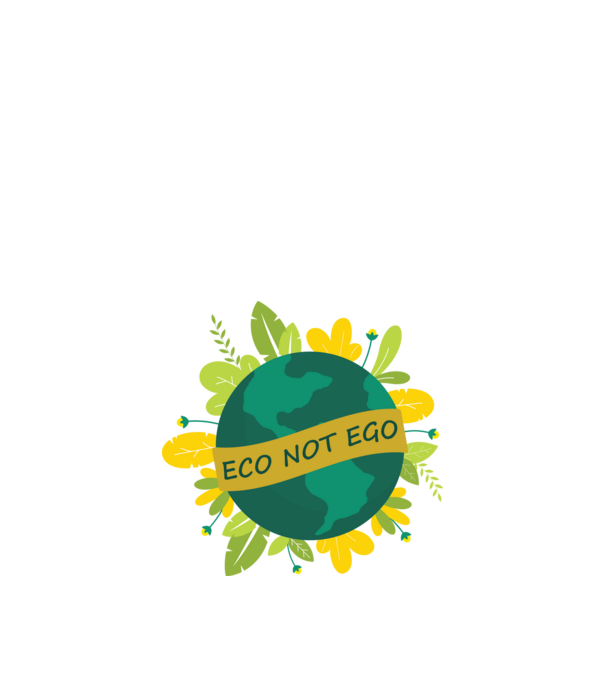 ECO NOT EGO model negru pe tricou