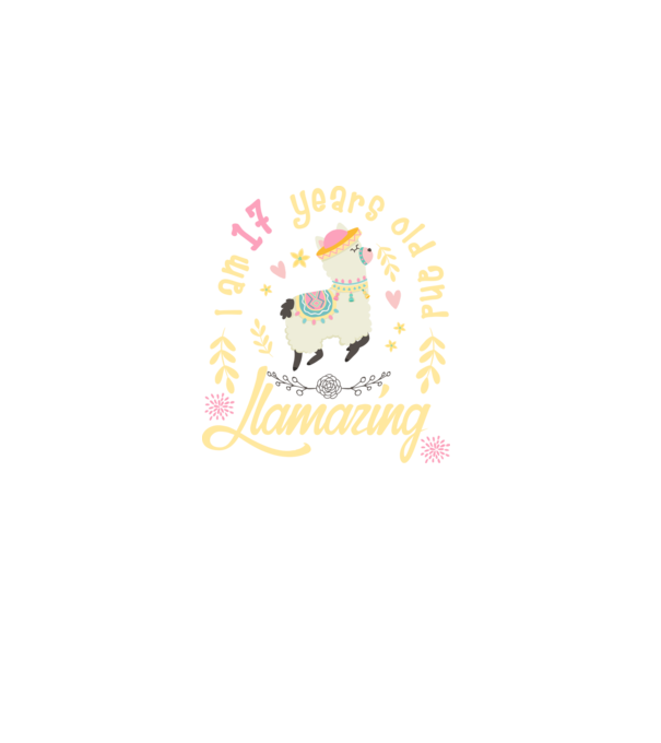 Birthday Llamazing 17 years old model negru pe tricou