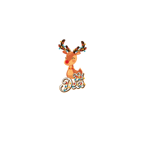 Oh deer model negru pe tricou