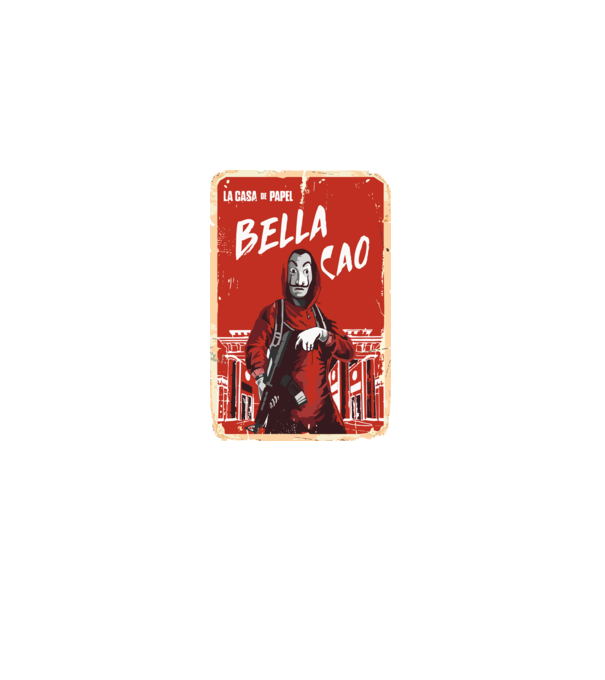 bella ciao poster retro model negru pe tricou