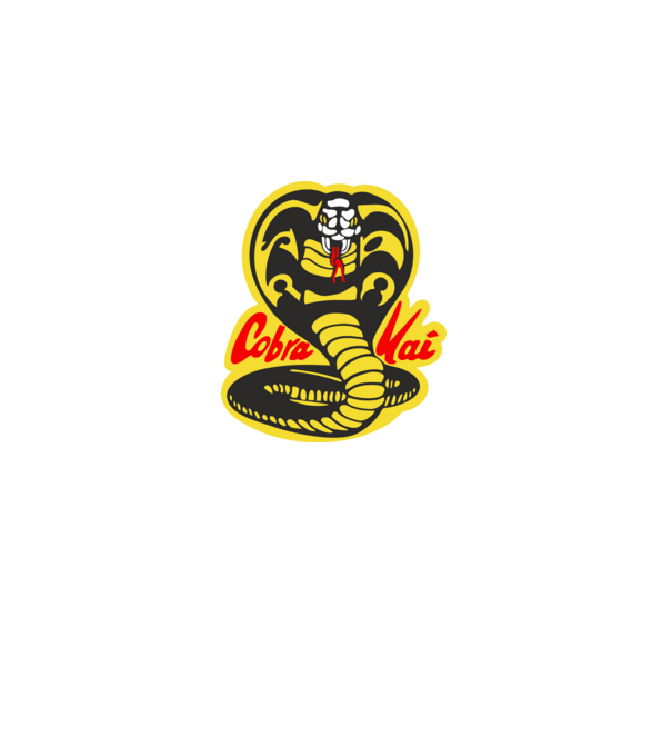 cobra kai logo model negru pe tricou