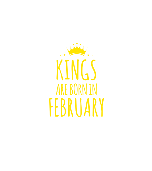 Kings are born in - February model roșu pe tricou