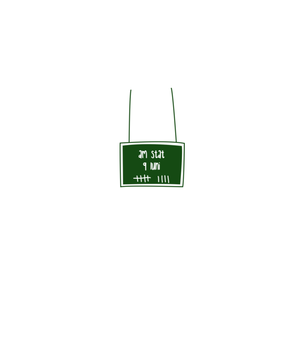 am stat 9 luni model alb pe tricou