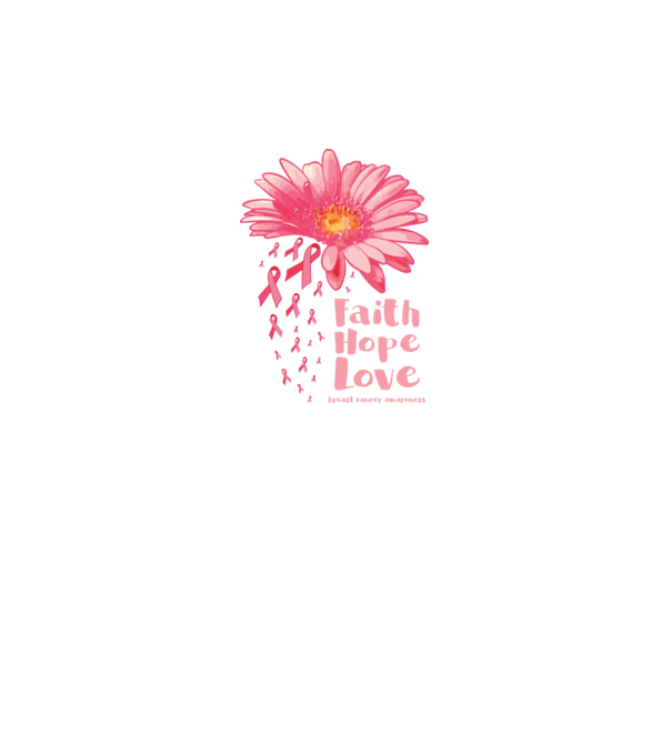 Gerbera faith hope love model gri pe tricou