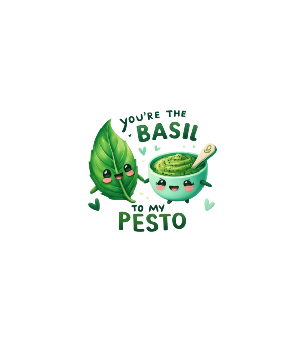 Basil to my Pesto model alb pe tricou