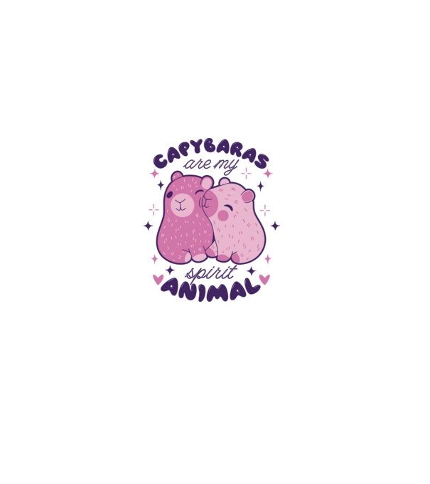 Capybaras are my spirit animal model alb pe tricou