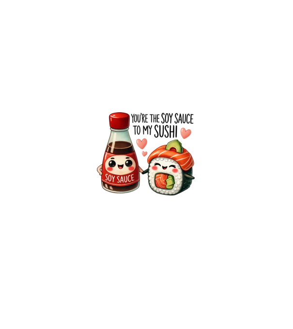 Soy Sauce to my Sushi model gri pe tricou