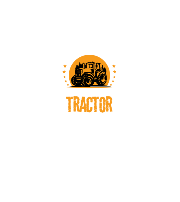 Bărbatul adevărat conduce un tractor model negru pe tricou