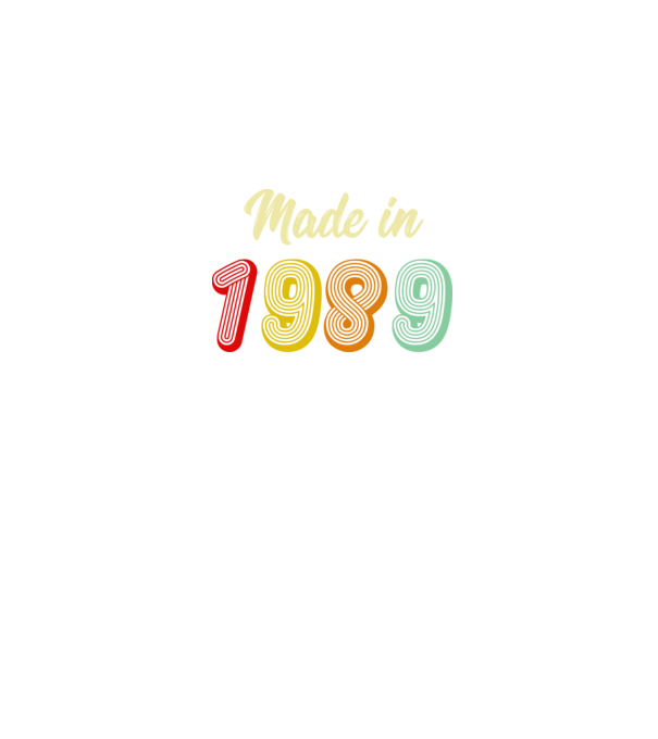 made in 1989 retro model negru pe tricou