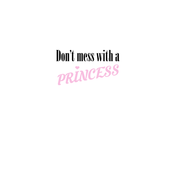 Princess model alb pe tricou