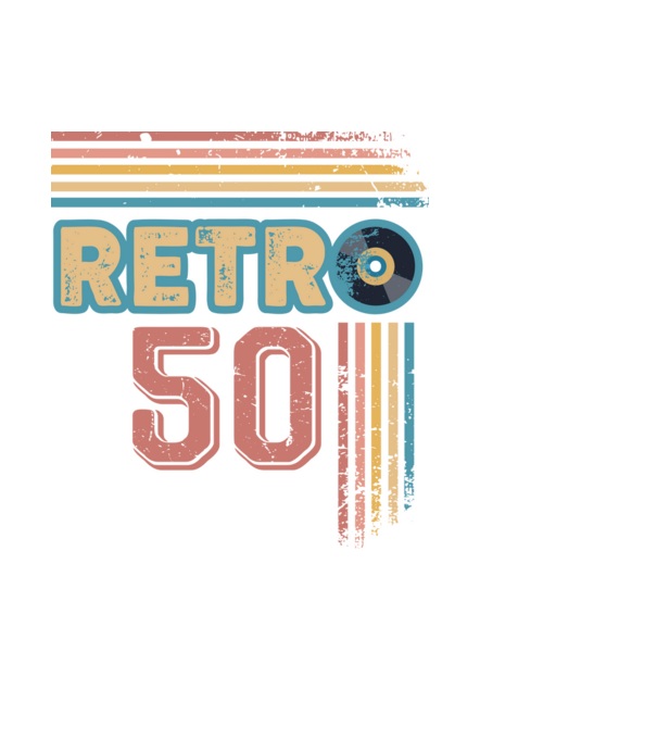 Retro 50 Birthday model albastru deschis pe tricou