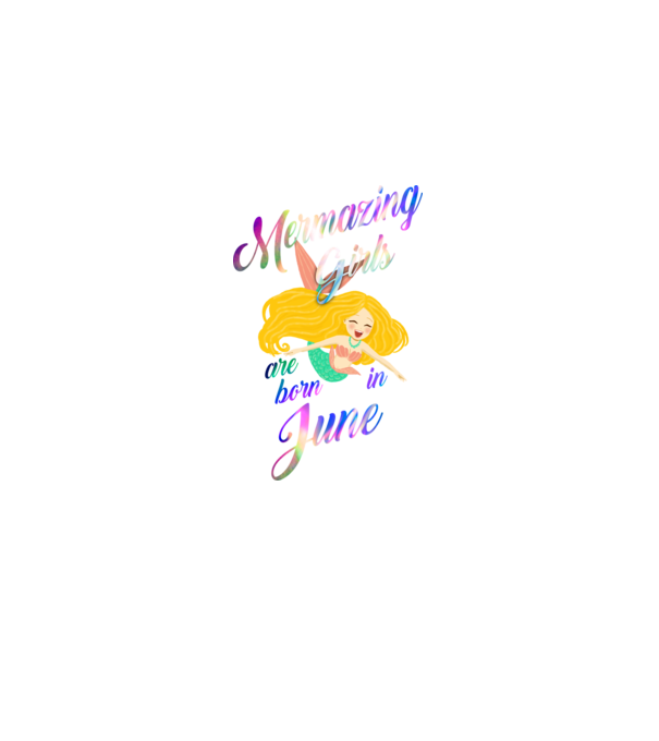 Mermazing girls are born june model negru pe tricou